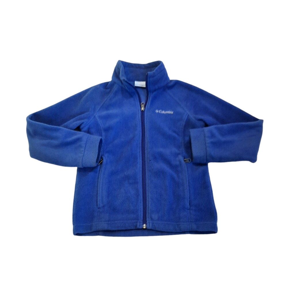 Columbia Girls Royal Blue Zip Up Fleece Jacket 7/8